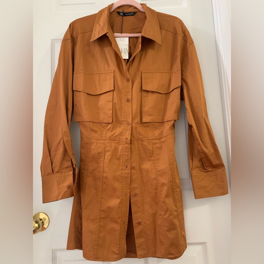 ZARA Button down shirt dress